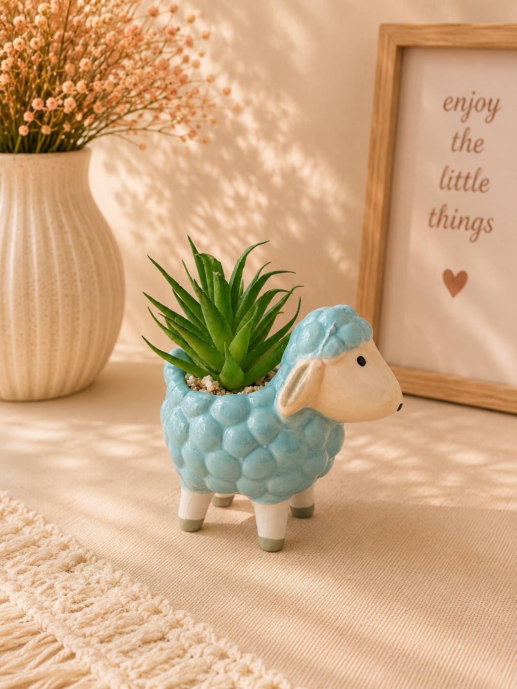 Mini Ceramic Sheep Succulent Plant