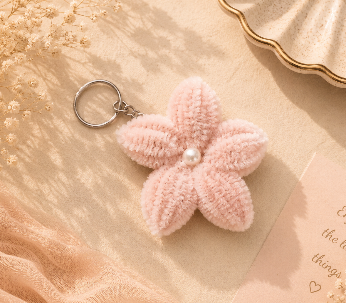 Cherry Blossom Flower Keychains