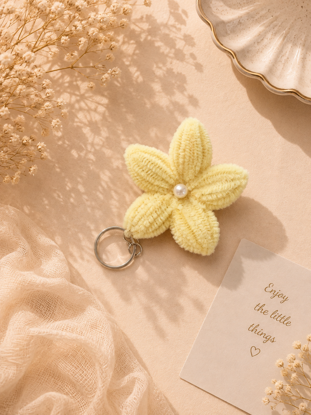 Cherry Blossom Flower Keychains