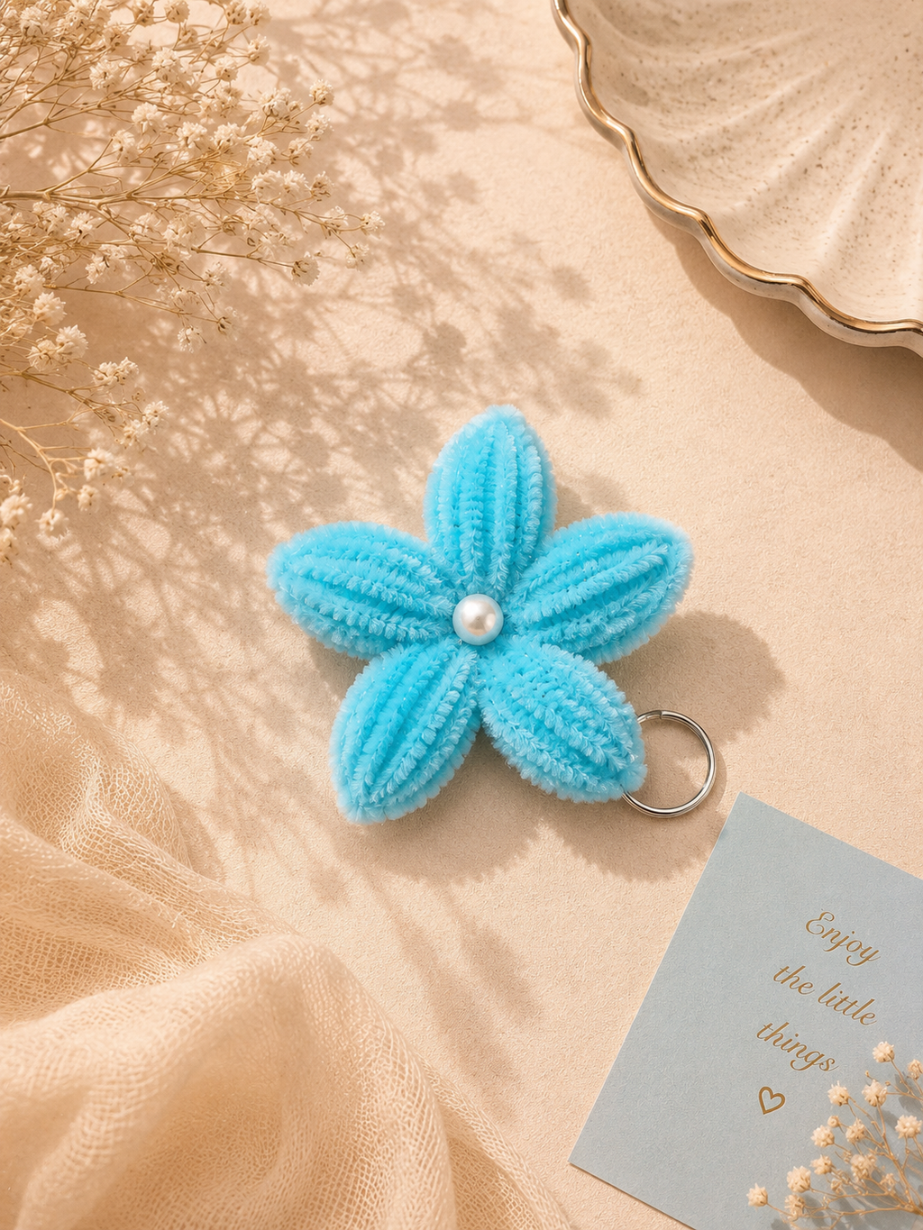 Cherry Blossom Flower Keychains