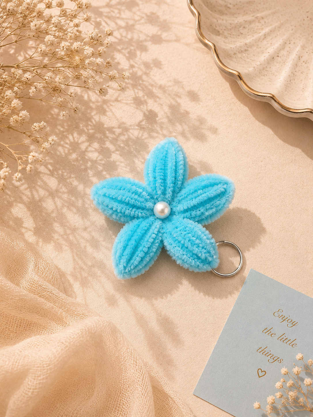 Cherry Blossom Flower Keychains