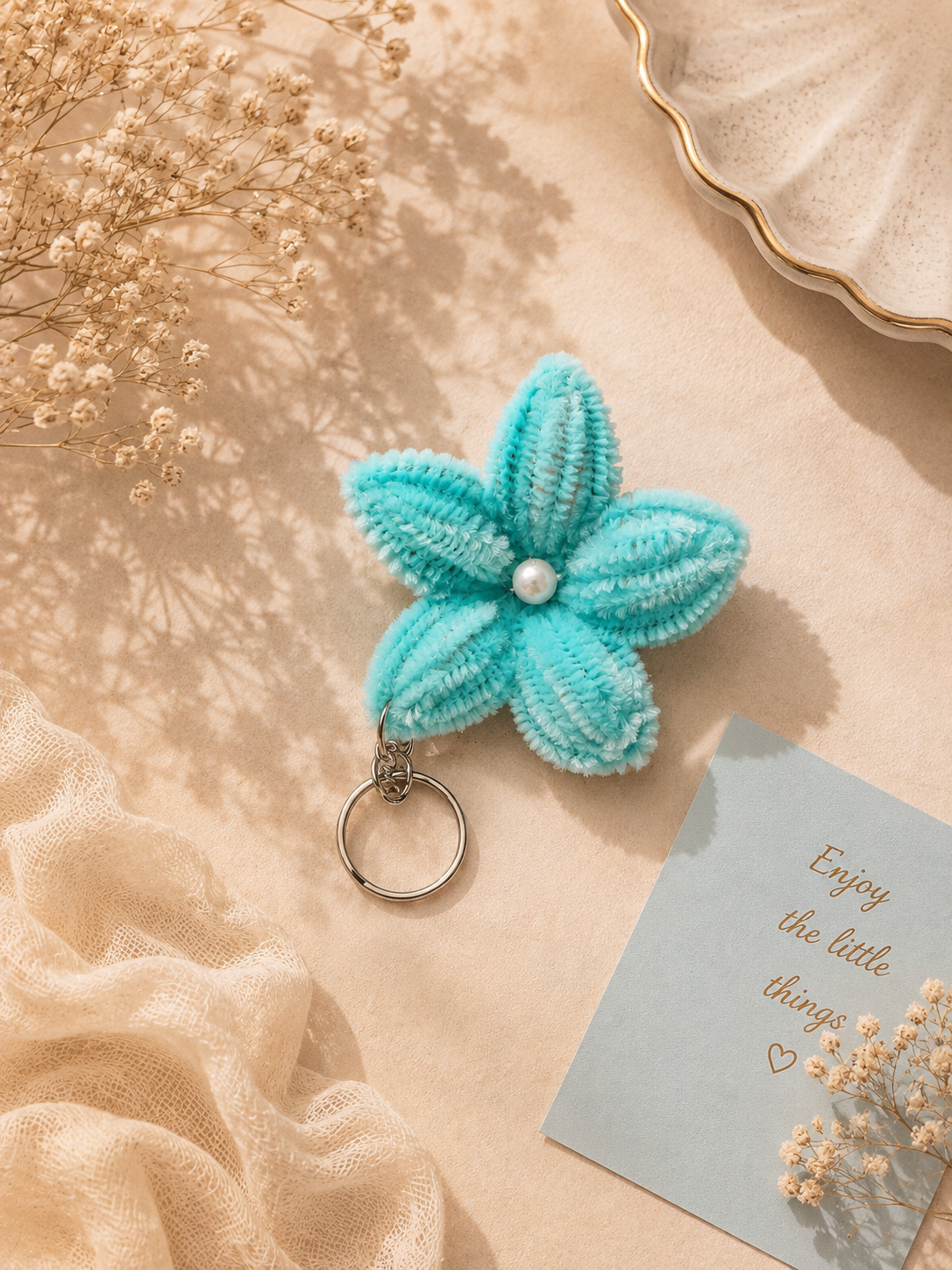 Cherry Blossom Flower Keychains