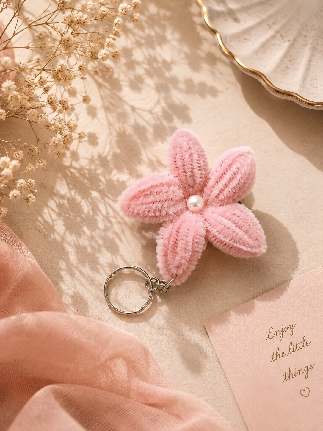 Cherry Blossom Flower Keychains