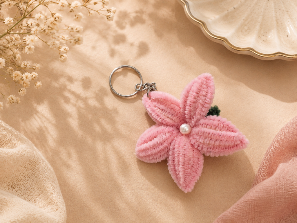 Cherry Blossom Flower Keychains