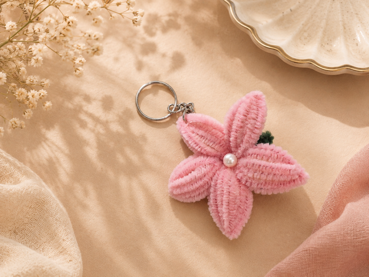 Cherry Blossom Flower Keychains