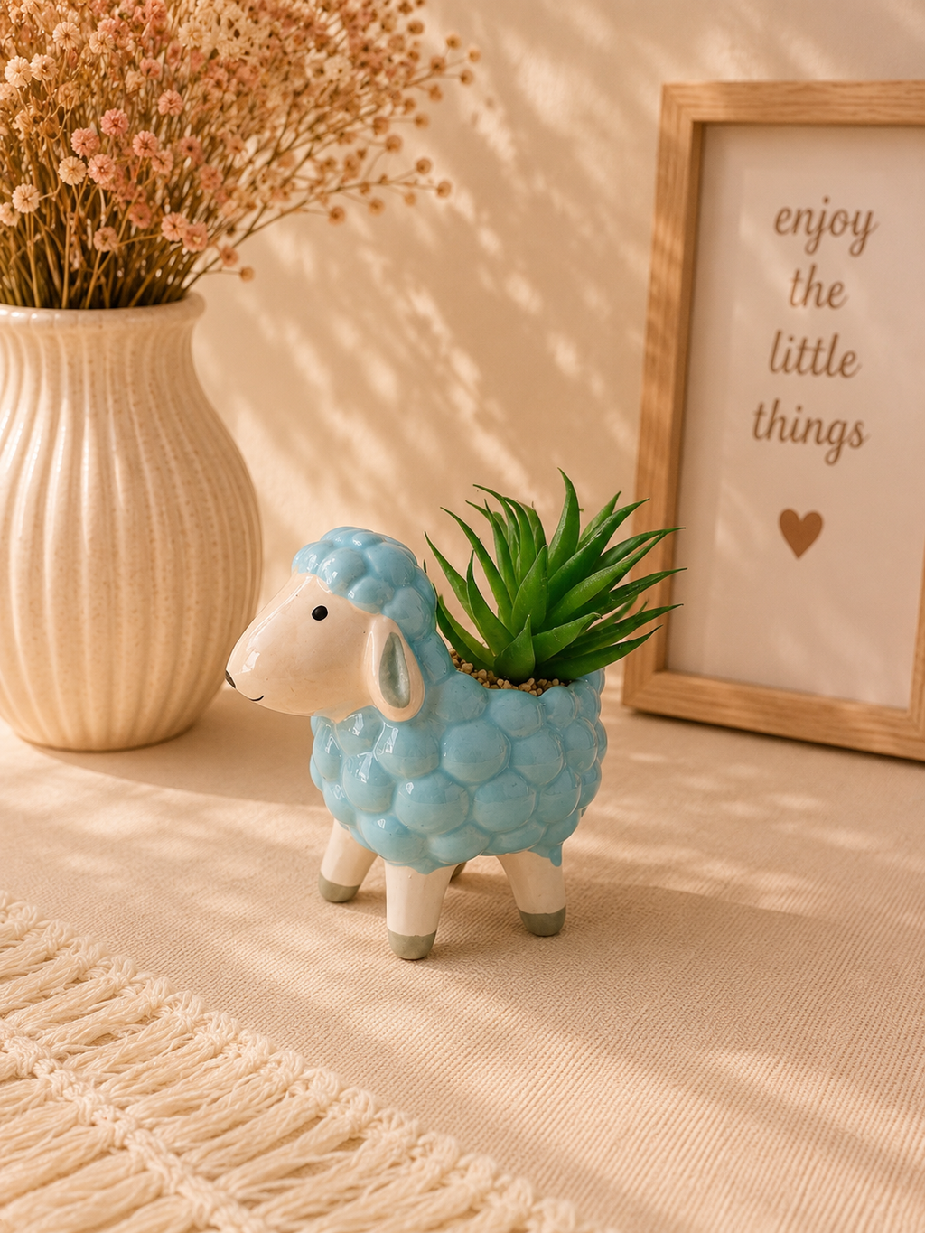 Mini Ceramic Sheep Succulent Plant