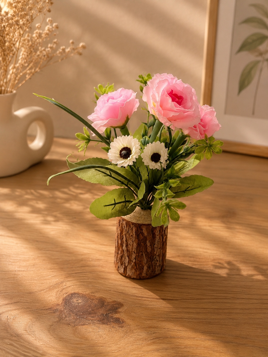 Wooden Log Flower